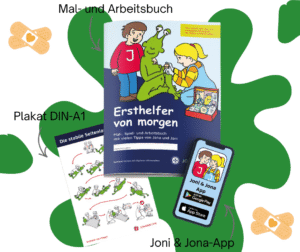 Übersicht Projekt "Ersthelfer von morgen" von der Johanniter und dem kl-Verlag